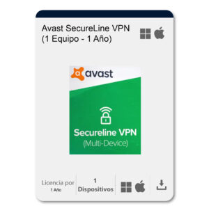avast secureline vpn (1 equipo 1 año) compatible con todos los dispositivos